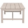 Vynxaria Patio Coffee Tables - Whitewashed Birch Look, Durable Aluminum Table with Dual Stretchers - 3 of 4