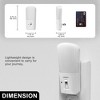 DORESshop 2-Pack Plug-in Dimmable Night Lights, 1W 5000K White Light, Light Sensor, Vertical Design, US Plug, White Housing - 4 of 4