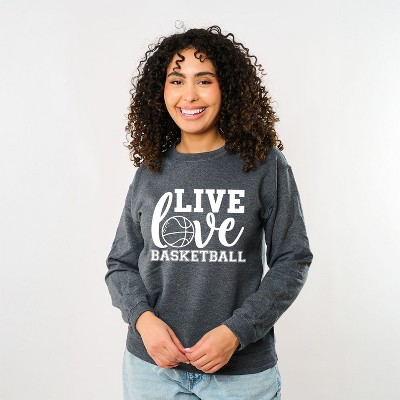 Simply Sage Market Women's Graphic Sweatshirt Live Love Basketball