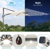 Sonkuki 10ft Ourdoor LED Solar Lights Cantilever Patio Umbrella, Offset umbrella W/Aluminum Frame and Pole - 4 of 4
