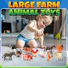 TEMI 12-Pack Large Farm Animal Toys, 3-5 Inch Realistic Plastic Figures with Horse, Cow, Pig and More - 3 of 4