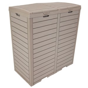 Sunnydaze Outdoor Trash Can - Polypropylene Resin - 1 of 4