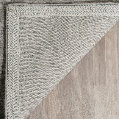 Gray Hand-Tufted Wool Rectangular Area Rug
