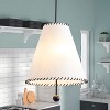 Modern Black and White Fabric Pendant Light Cone Shade Hanging Fixture for Bedroom Hallway - 2 of 4