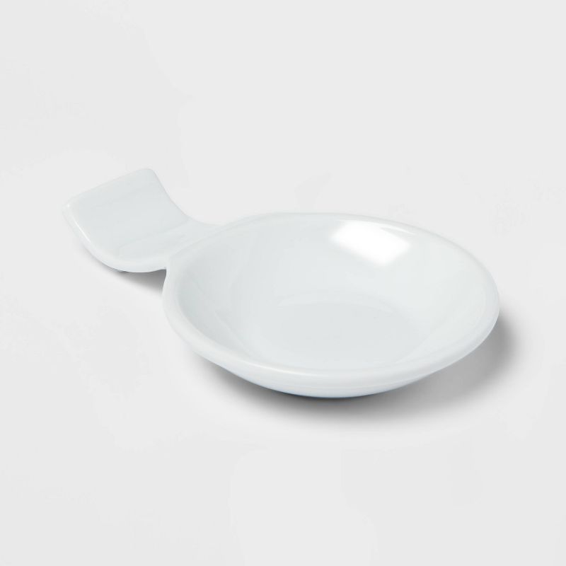1.4oz Porcelain Sauce Dish with Chopsticks Holder White - Threshold&#8482;, 4 of 9