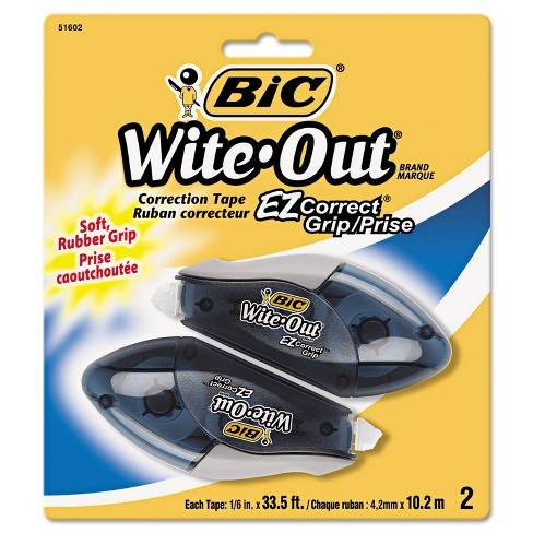 BIC Wite-Out Brand EZ Correct Correction Tape, White, 10/PK