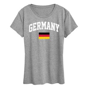 Women's - Instant Message - Germany Flag Short Sleeve Graphic T-Shirt - 1 of 4