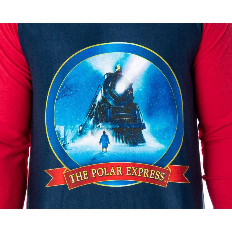 The Polar Express Train Men's Raglan Shirt And Pants 2 Piece Pajama Set The Polar Express, 3 of 6