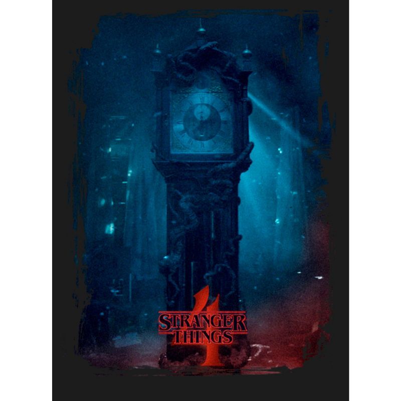 Juniors Womens Stranger Things Grandfather Clock Festival Muscle Tee, 2 of 5