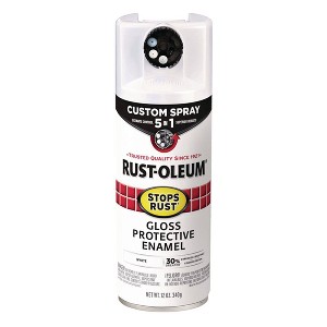 Rust-Oleum 12oz Stops Rust 5-in-1 Spray Paint Gloss White - 1 of 4