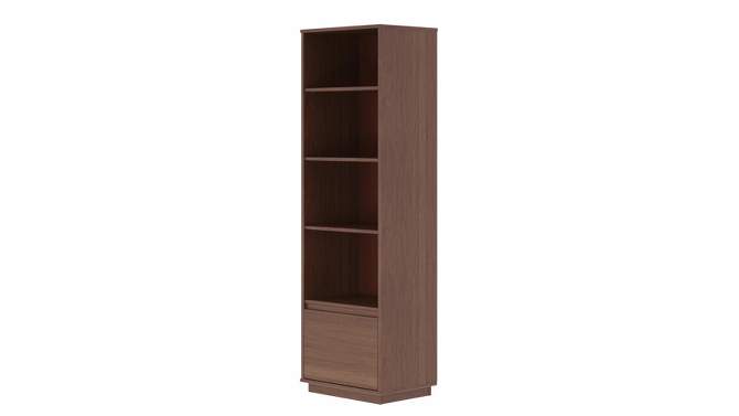 71&#34; Gunther Mid-Century Modern 4 Shelves and a Drawer Solid Wood Walnut - Linon, 2 of 12, play video