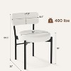 ADILE Modern Dining Chairs, Armless Side Chairs w/Curved Backrest, Set of 2, White - 3 of 3
