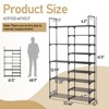 DOMETOUR Double Row 9 Layers with Handles Non-woven Shoe Rack Iron Pipe + PP pad + plastic 33.7" x 11.7" x 62.2" - 4 of 4