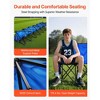 VEVOR Portable Folding Bench, 6 Seat Foldable Soccer Bench with Side Pockets and Carrying Bag, Lightweight Sideline Seating with Back Rest, Blue - 4 of 4