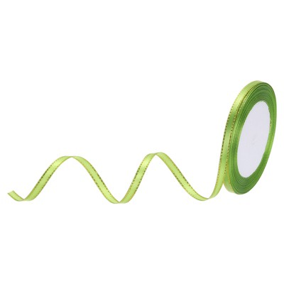 Unique Bargains Double Face Wide Satin Ribbon with Gold Edges for Wedding Bouquet