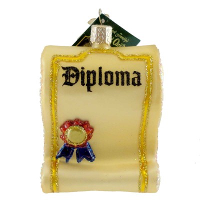 Old World Christmas 3.75 In Diploma Graduation Commencement Tree Ornaments