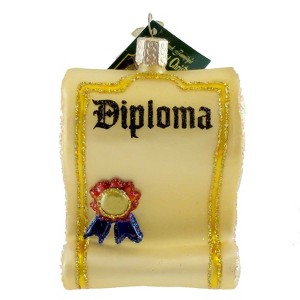Old World Christmas 3.75 In Diploma Graduation Commencement Tree Ornaments - 1 of 3