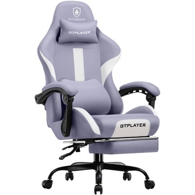 GTPLAYER Ergonomic Gaming Chair with Footrest, Lumbar Support, Breathable Computer Chair with Pocket Spring Cushion, Chairs for Adults