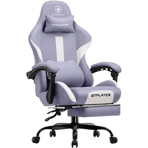 GTPLAYER Ergonomic Gaming Chair with Footrest, Lumbar Support, Breathable Computer Chair with Pocket Spring Cushion, Chairs for Adults - 1 of 4