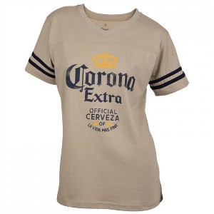 Womens Corona Extra Official Cerveza Football T-Shirt - 1 of 2