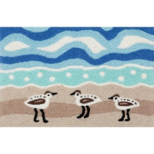 Jellybean Water's Edge Accent Doormat 20"x30" – Machine Washable Indoor/Outdoor Mat for Entryway, Porch, Patio, or Beach Decor - 1 of 3