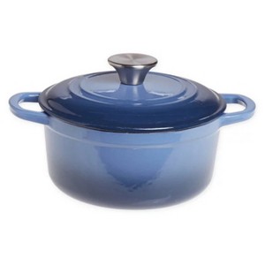 Gibson Our Table 2 Quart Enameled Cast Iron Dutch Oven With Lid In Denim - 1 of 4