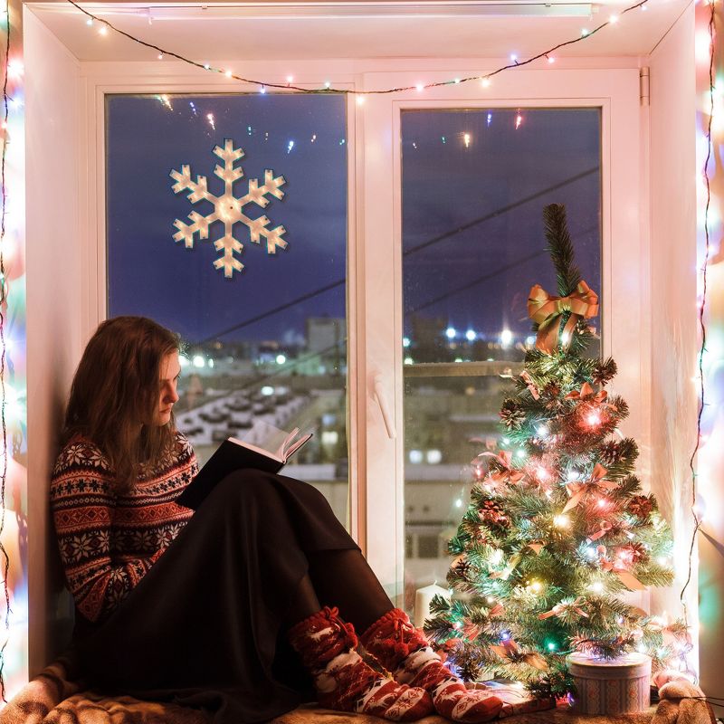 Northlight 16.75" Lighted Snowflake Christmas Window Silhouette, 2 of 3