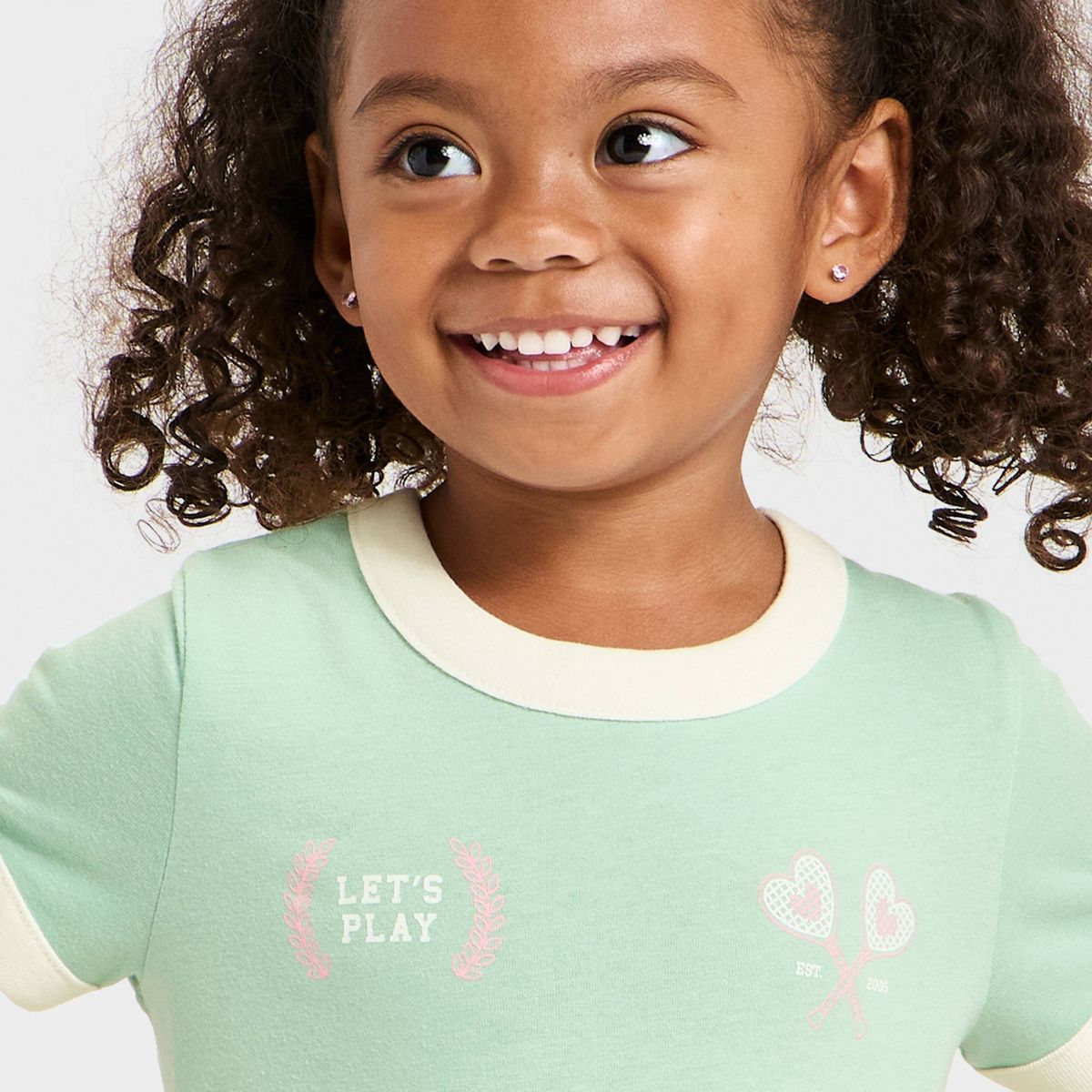Toddler Girls' Little Aces T-Shirt - Cat & Jack™ Light Mint Green - thumbnail 2
