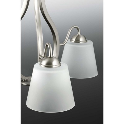Arden Brushed Nickel 2-Light Flush Mount with Linen Shade