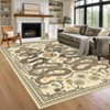 Modern Pastoral Snake Print Area Rug Machine Washable Low Pile Non Slip Non Shedding Stain-Resistant Floor Carpet for Living Room Bedroom Kitchen - 2 of 4
