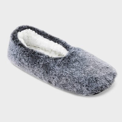 Women's Faux Fur Cozy Pull-On Slipper Socks with Grippers - Auden™