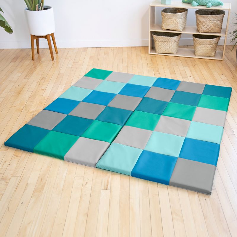 ECR4Kids Softzone Patchwork Toddler Foam Play Activity Mat, 58" Square, 5 of 12