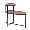JUJABU Modern 2-Tier Small Sofa Side Table with Wooden Storage Shelf - 2 of 4