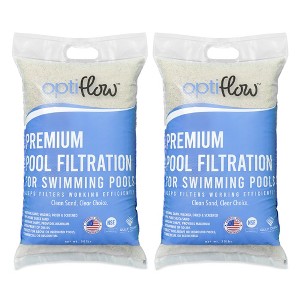 OptiFlow 2-Pack Pool Filter Sand, Premium Filtration with Pure Silica Formula, 50 Lbs - Swimming Pool System Accessories and Supplies for Cleaning and - 1 of 4