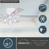 VAXCEL Brayton Transitional 3-Light Flush Mount Ceiling Fan with Light Kit, Pull Chain, Reversible Blades, White - 2 of 4