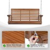 Karl Home Brown Patio Wood Porch Swing With Chains - 2 of 4