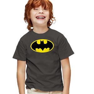Boys' Short Sleeve Batman Classic Bat Logo T-Shirt - 1 of 4