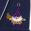 Linum Home Textiles Hotel Collection 100% Turkish Cotton Unisex Waffle Terry Embroidered Bathrobe with Satin Piped Trim - Halloween Gnomes - 3 of 3