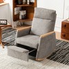 Dexmalle Modern Upholstered Rocking Chair Rubber Wood Armchair - 3 of 4