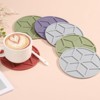 Unique Bargains Round Heat Resistant Non-Slip Silicone Trivet Mat for Pots Coasters 4 Pcs - 2 of 3