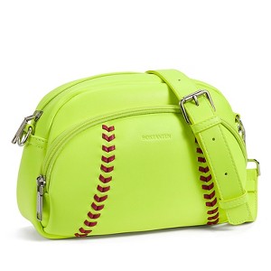 Baseball Crossbody Purses Small Shoulder Bag Vegan Leather Women Handbags - 1 of 4