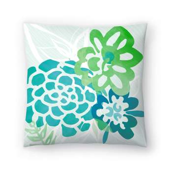 Coastal Floral By Modern Tropical Throw Pillow - Americanflat Botanical