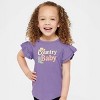 Country Baby Outline Pastel - Flutter Sleeve Graphic T-Shirt - 3 of 4