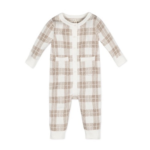 Hope Henry Baby Organic Button Front Intarsia Sweater Romper Infant Target
