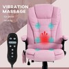 Aghana Digitals Pink Linen Office Chair with 6 Vibration Massage Points, Heat Function, Recline - 4 of 4