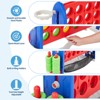 Giant 4-in-A-Row Connect Game Set, Adjustable Height Jumbo Yard Game with Basketball Hoop, Golf, Ring Toss, Indoor & Outdoor Family Connect Game - 3 of 4