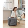 Collapsible Laundry Hamper with Removable Washable Liner, 11 Gallon Metal Frame Clothes Basket for Bedroom Bathroom, Black and Gray - 2 of 4