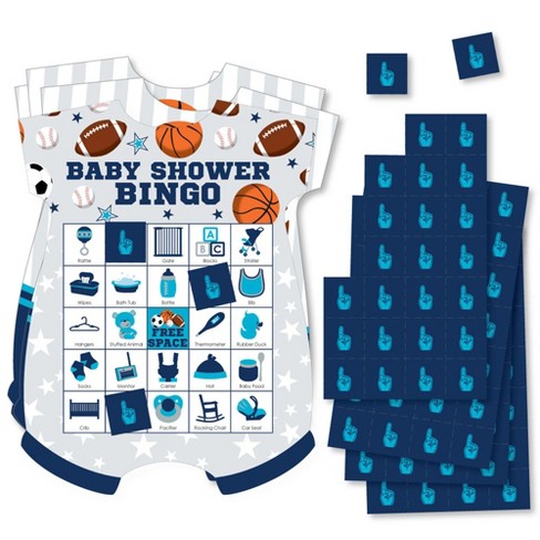 Big Dot Of Happiness Go Fight Win Sports Picture Bingo Cards And Markers Baby Shower Shaped Bingo Game Set Of 18 Target
