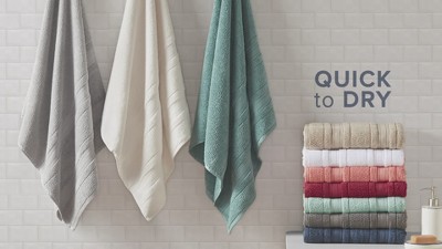Adrien Black Cotton Quick Dry 6-Piece Towel Set