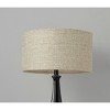 Linda Table Lamp Black - Adesso: ETL Listed, Polyester Shade, Metal Body, 3-Way Rotary Switch - image 4 of 4